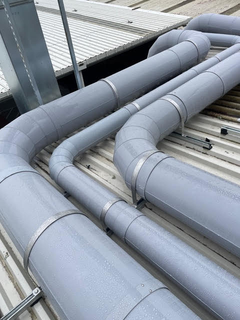 Clean installation of PVC ducting
